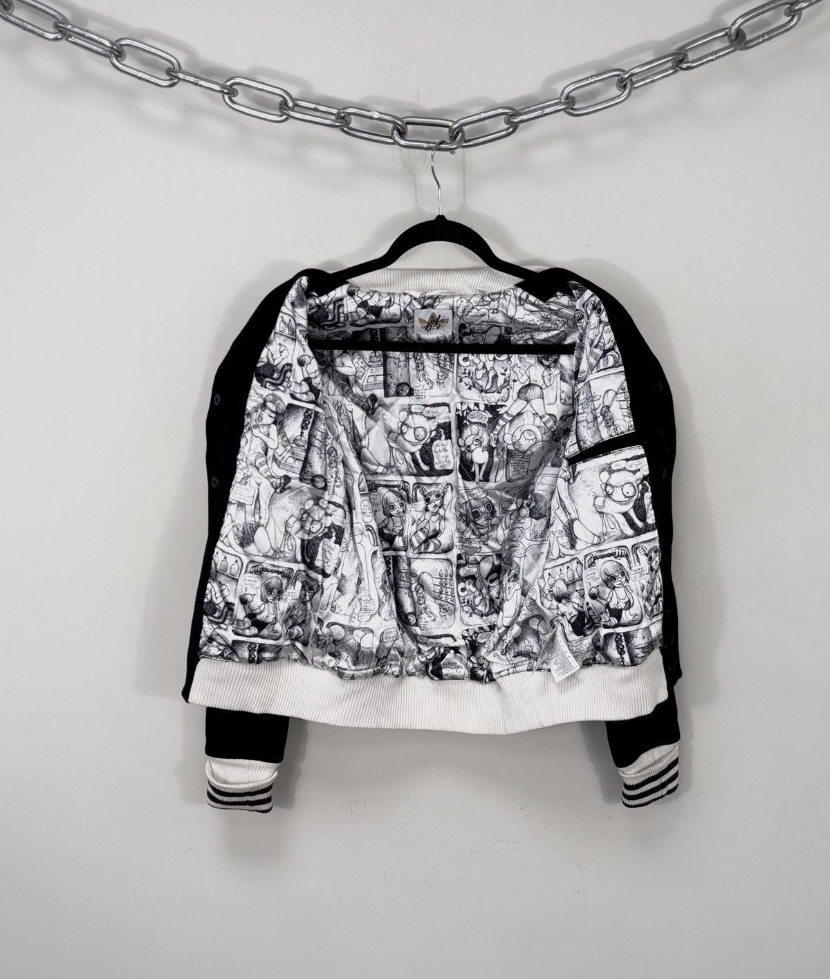 Adidas Adidas X Fafi 2009 Women’s Y2K Black Wool Varsity Jacket Size XS / US 0-2 / IT 36-38 - 3 Thumbnail
