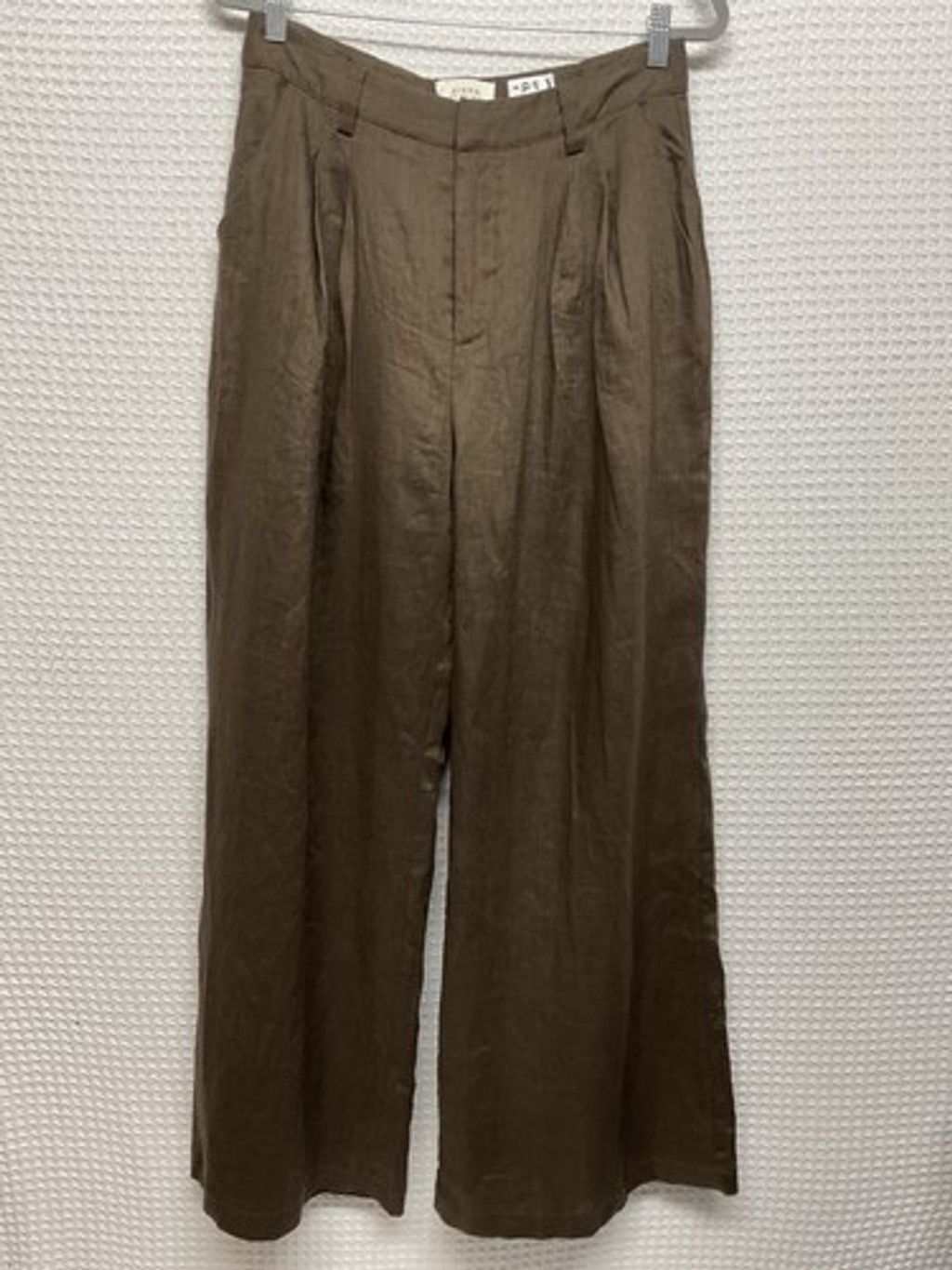 Other Dissh Chocolate Linen Lined Relaxed Wide Leg Pants Women 12 Size 34" / US 12 / IT 48 - 1 Thumbnail