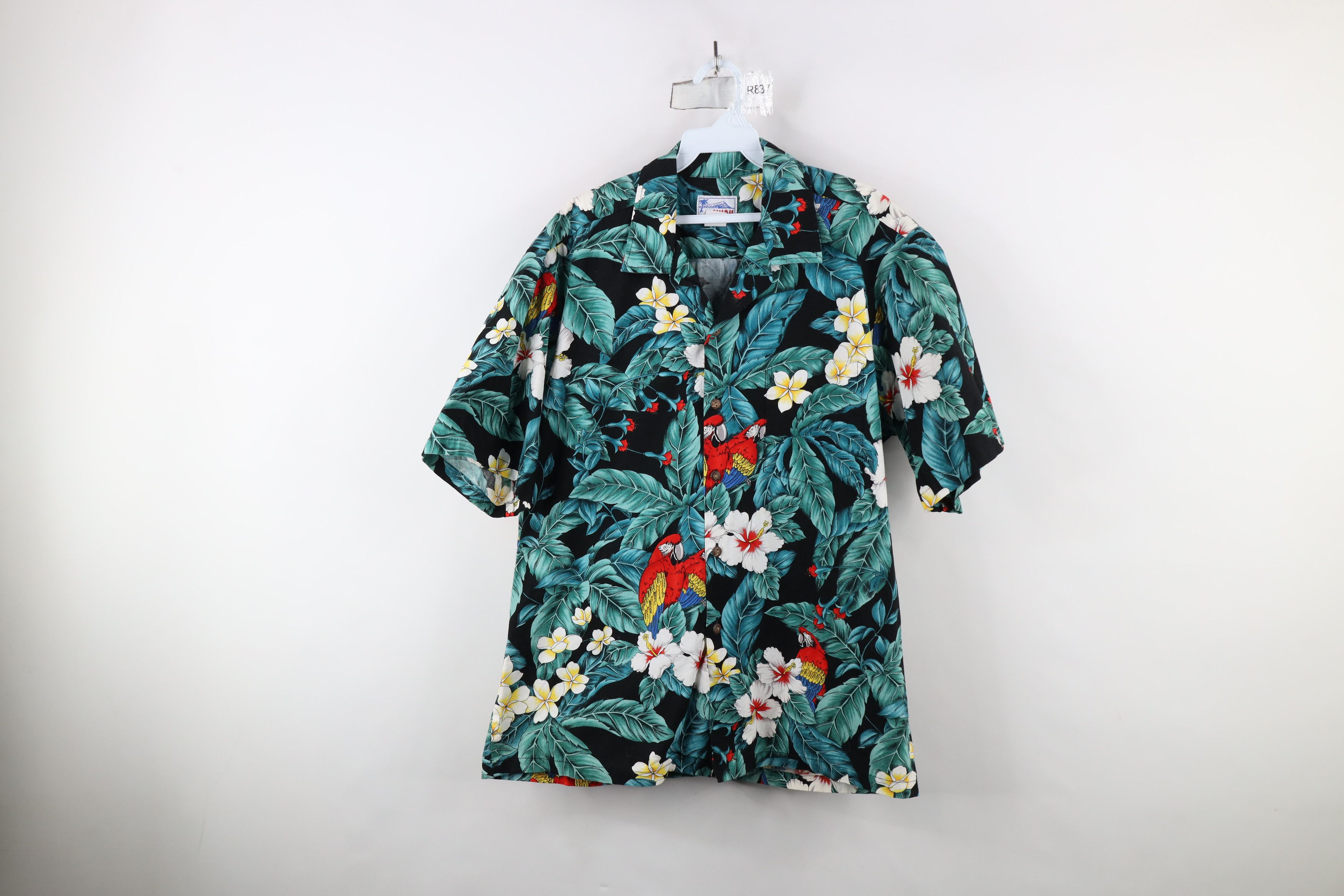 Vintage Vintage 70s Streetwear Flower Bark Cloth Hawaiian Shirt USA Size US L / EU 52-54 / 3 - 1 Thumbnail