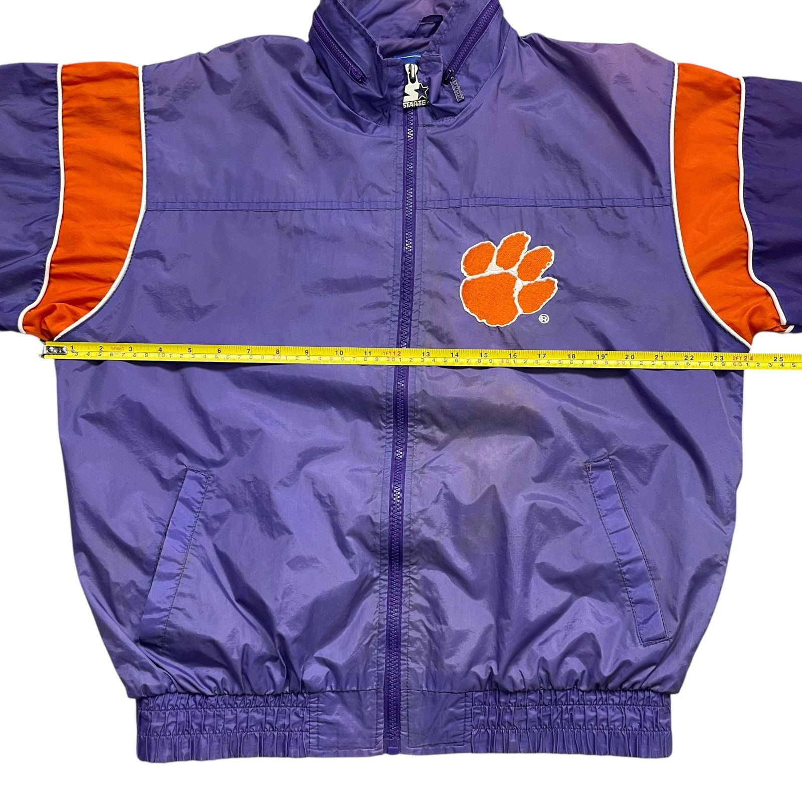 NCAA VTG 90s CLEMSON TIGERS STARTER WINDBREAKER JACKET YOUTH Size XL / US 12-14 / IT 48-50 - 13 Thumbnail