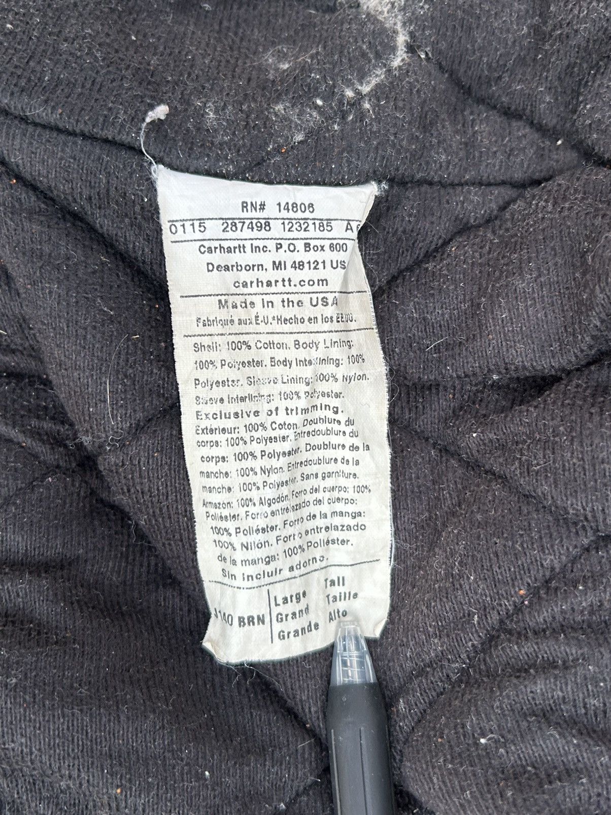 Carhartt Carhartt work jacket tall faded distressed USA made Size US L / EU 52-54 / 3 - 14 Thumbnail