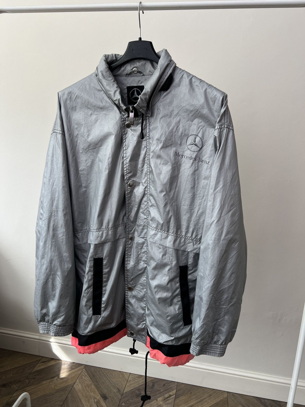 Mercedes-Benz Vintage Mercedes Benz Racing Windbreaker Silver Jacket Size US L / EU 52-54 / 3 - 2 Thumbnail