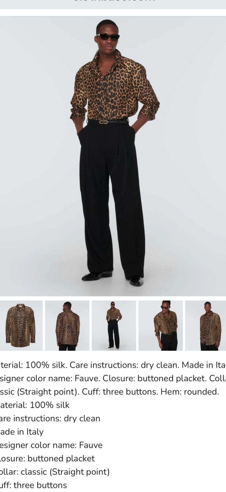 Saint Laurent Paris Saint Laurent leopard silk shirt. U $2500 Size US XL / EU 56 / 4 - 1 Thumbnail