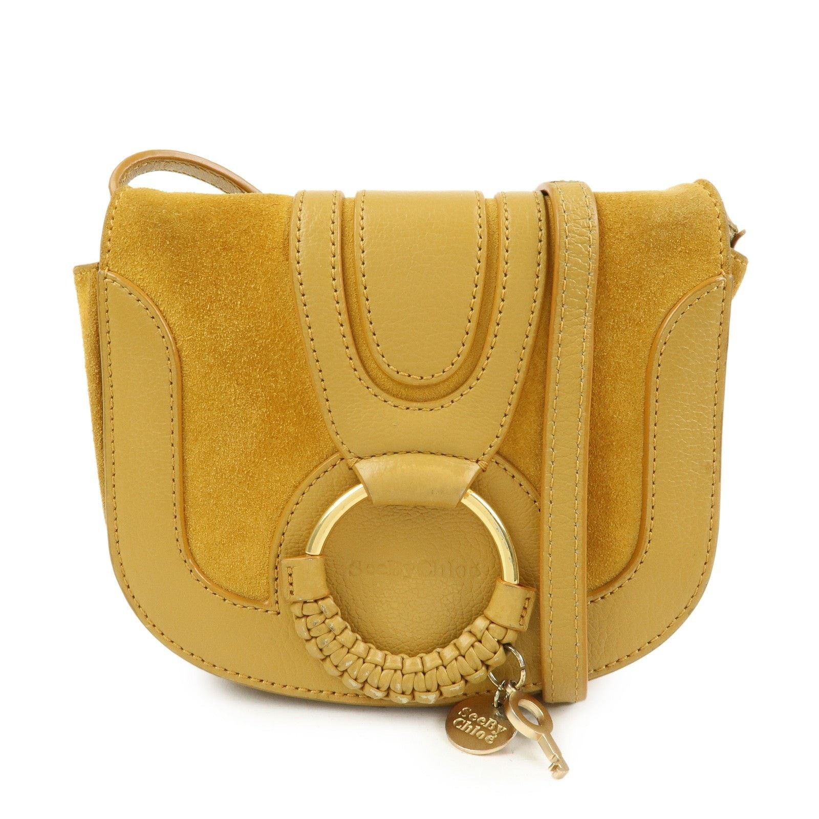 Chloe See by Chloe Joan Suede & Leather Crossbody Bag Yellow Size ONE SIZE - 1 Thumbnail