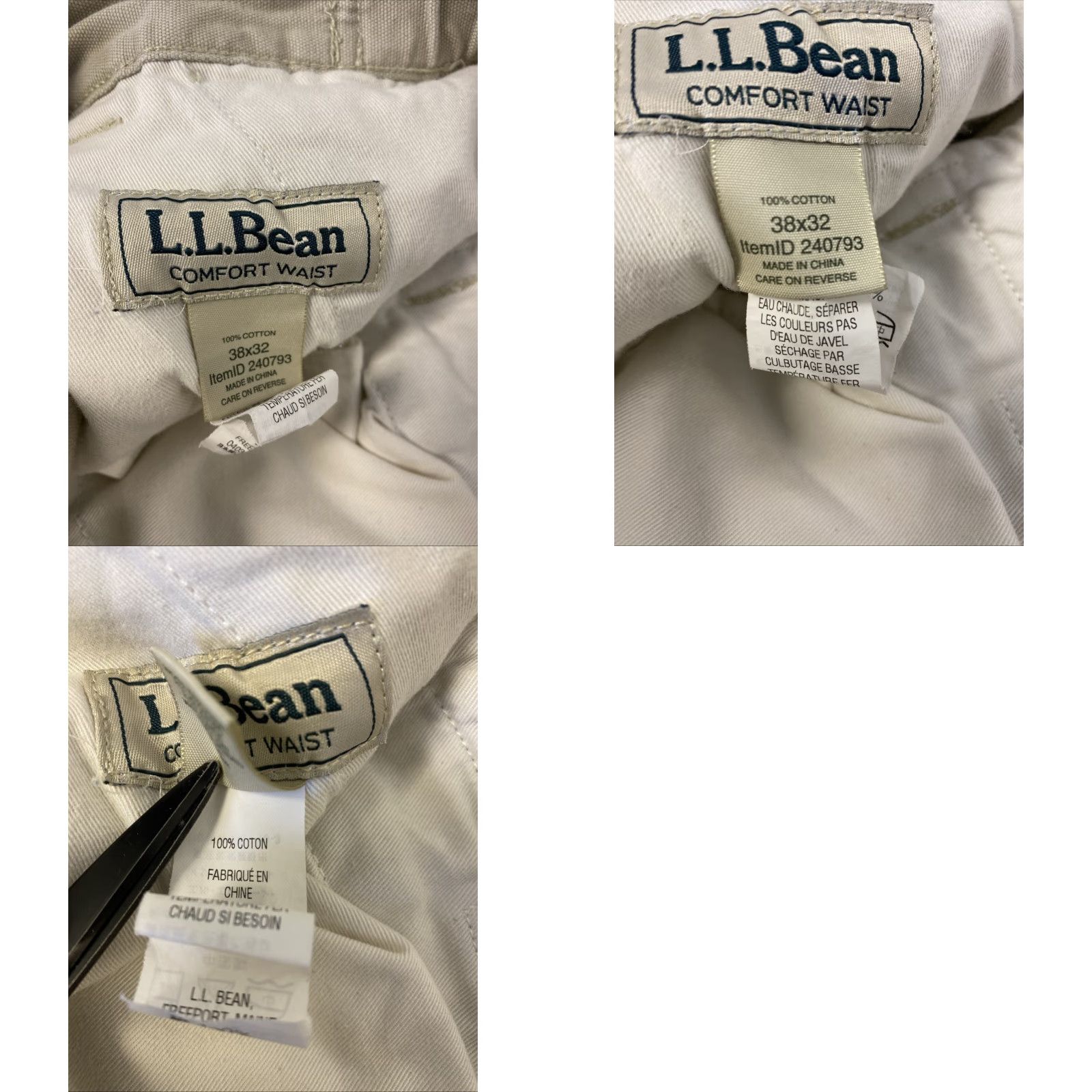 Vintage VINTAGE L.L. Bean Men's Cargo Pants Size 38 Beige Canvas Casual Outdoor 90s Nature Size US 38 / EU 54 - 8 Thumbnail
