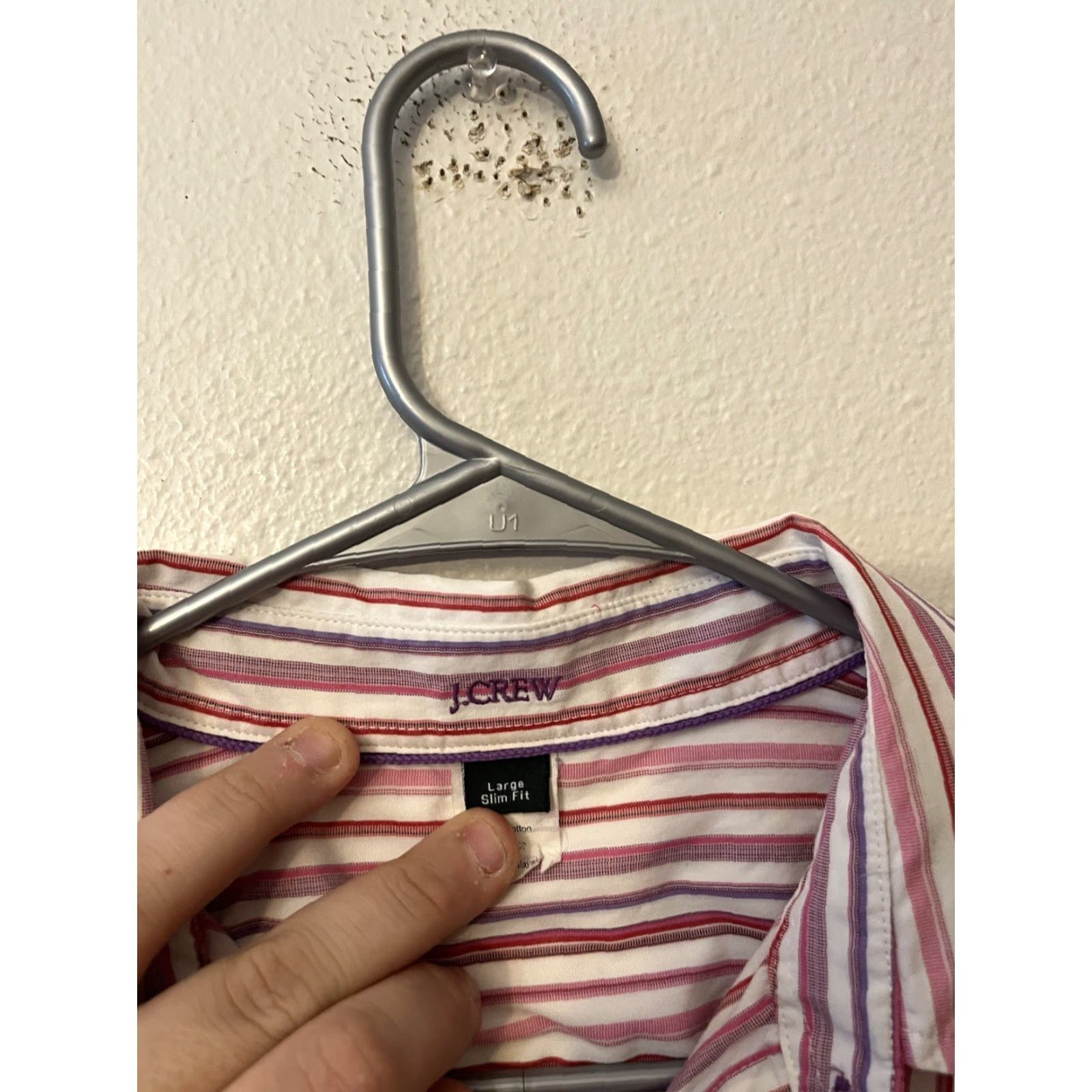 J.Crew J. Crew Kathryn Slim Fit Button Up Shirt Women's L Striped 100% Cotton Career Shirt Basic Classics Mens? Size L / US 10 / IT 46 - 4 Thumbnail