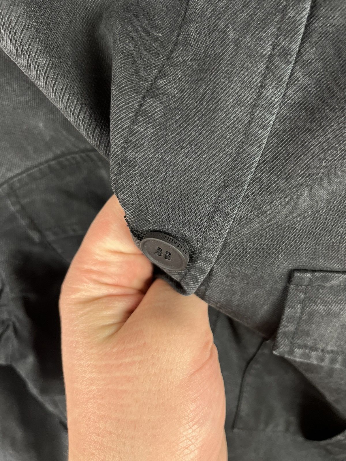 Allsaints AllSaints Military Utility Jacket Washed Grey Cotton Button Size M / US 6-8 / IT 42-44 - 3 Thumbnail