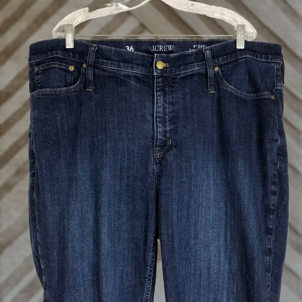J.Crew J.CREW Dark Wash Denim Bootcut Crop Jeans 9 Inch Demi Boot 36 Women's Vintage? No Size 25" / US 0 / IT 36 - 1 Thumbnail