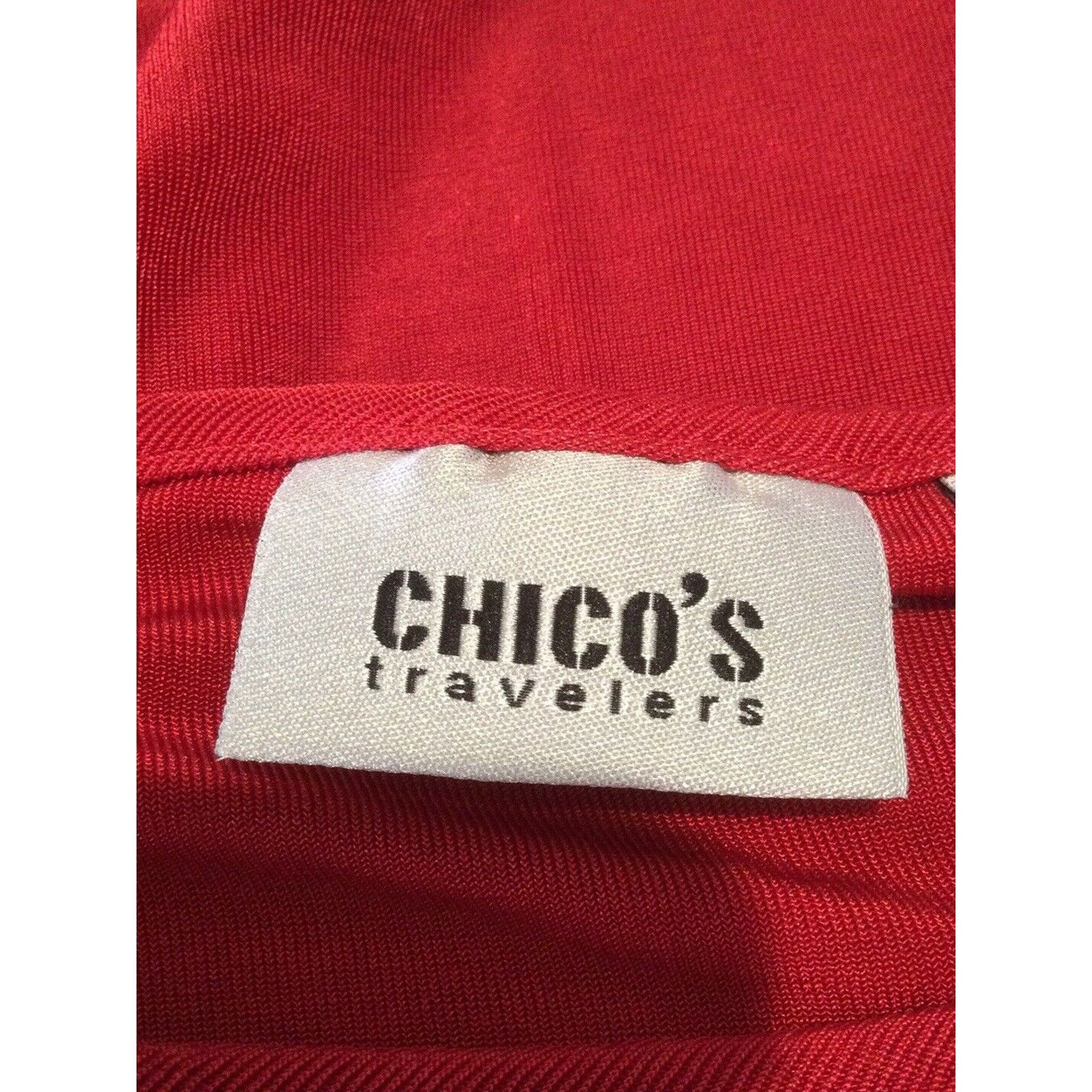 Chicos Chico's Travelers Long Sleeve Red Pullover Top Size 3/XL/16 Size XL / US 12-14 / IT 48-50 - 9 Thumbnail