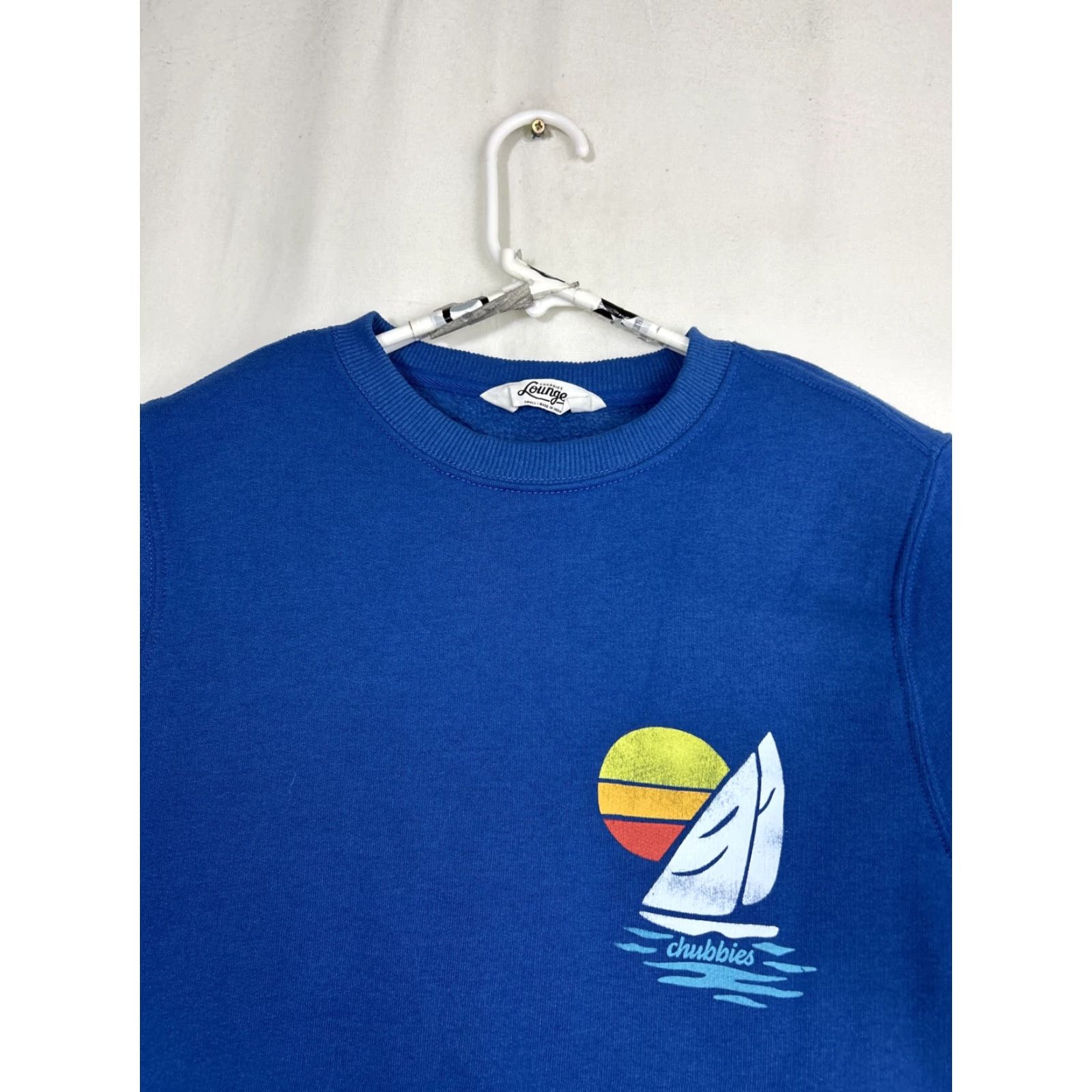Chubbies Chubbies Mens Small Pullover Crewneck Sweater Blue Sail Boat Ocean Shirt Size US S / EU 44-46 / 1 - 4 Thumbnail