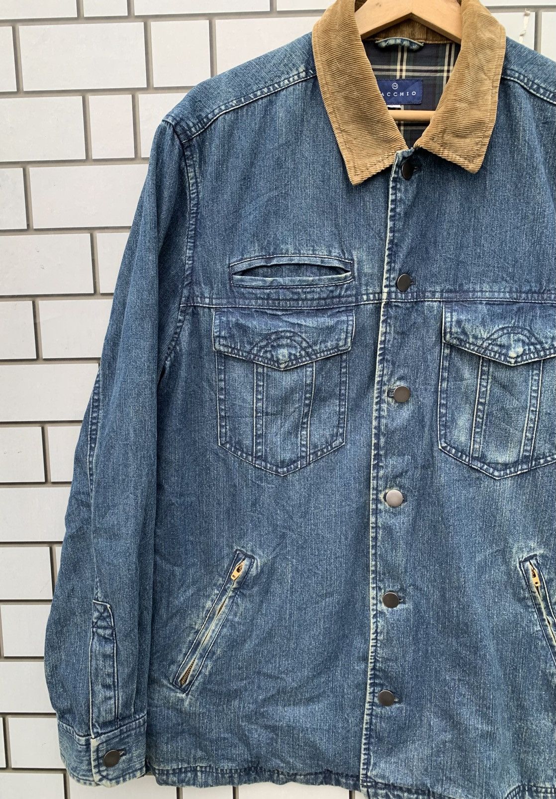Japanese Brand × Vintage Vintage Japanese Brand MACCHIO Denim Jacket Size US L / EU 52-54 / 3 - 6 Thumbnail