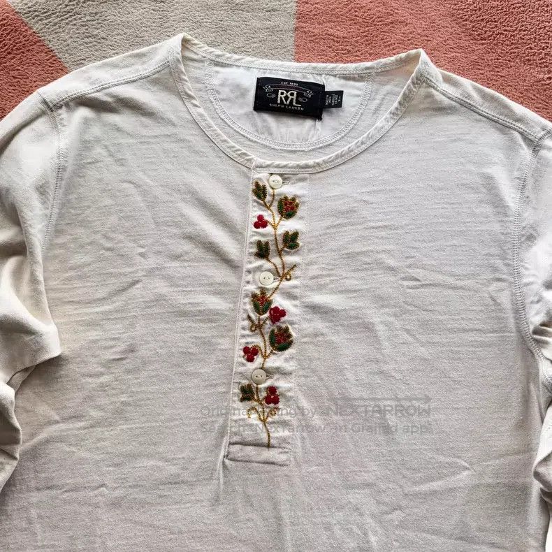 RRL Ralph Lauren RRL Ralph Lauren Embroidered Henry collar Size US S / EU 44-46 / 1 - 2 Thumbnail