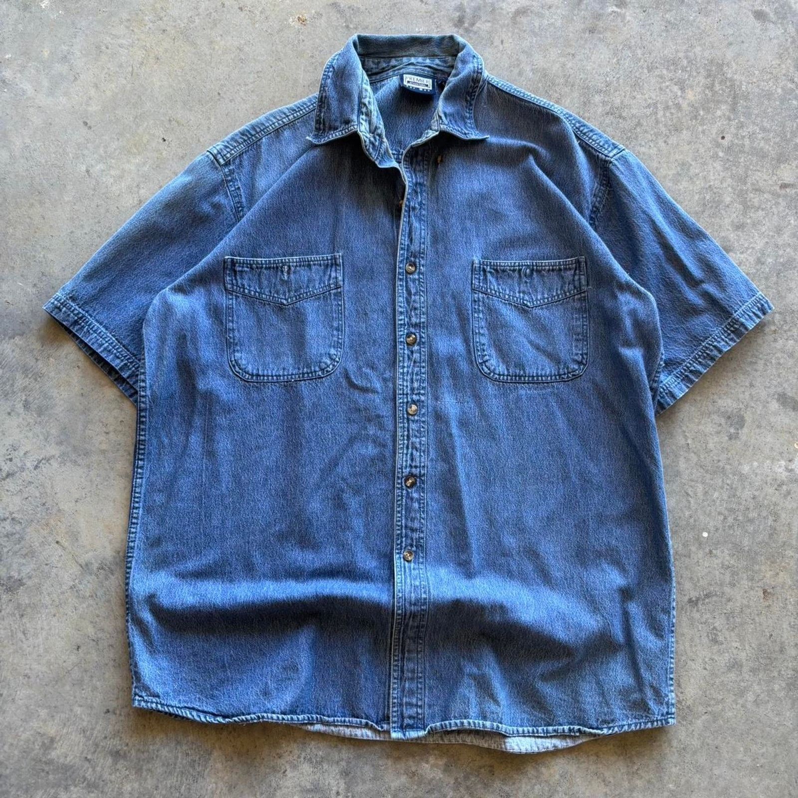 Carhartt × Carhartt Wip × Vintage 90s Denim Button Up Shirt Size US XL / EU 56 / 4 - 1 Thumbnail