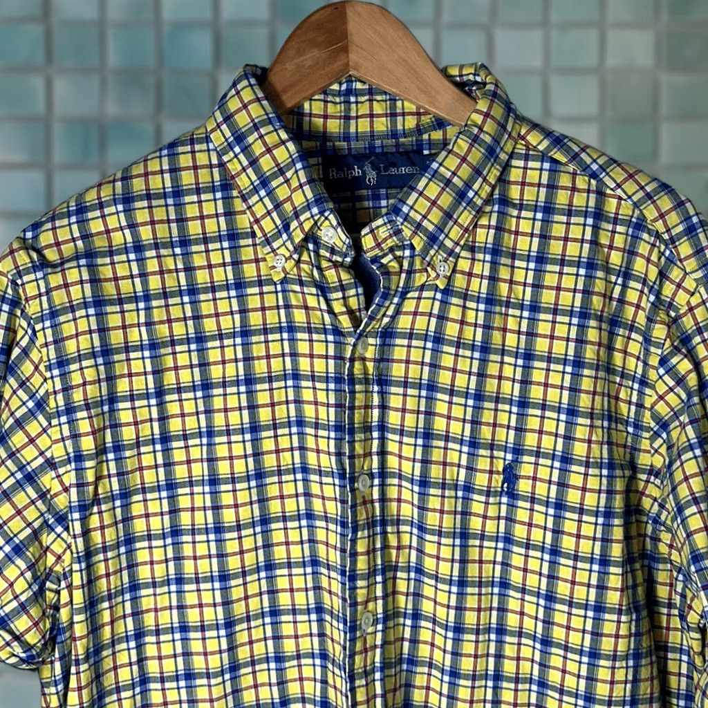 Ralph Lauren Ralph Lauren Button-Down Shirt L Men's Cotton Chambray Lined Long Sleeve Yellow Multicolor Size US L / EU 52-54 / 3 - 1 Thumbnail