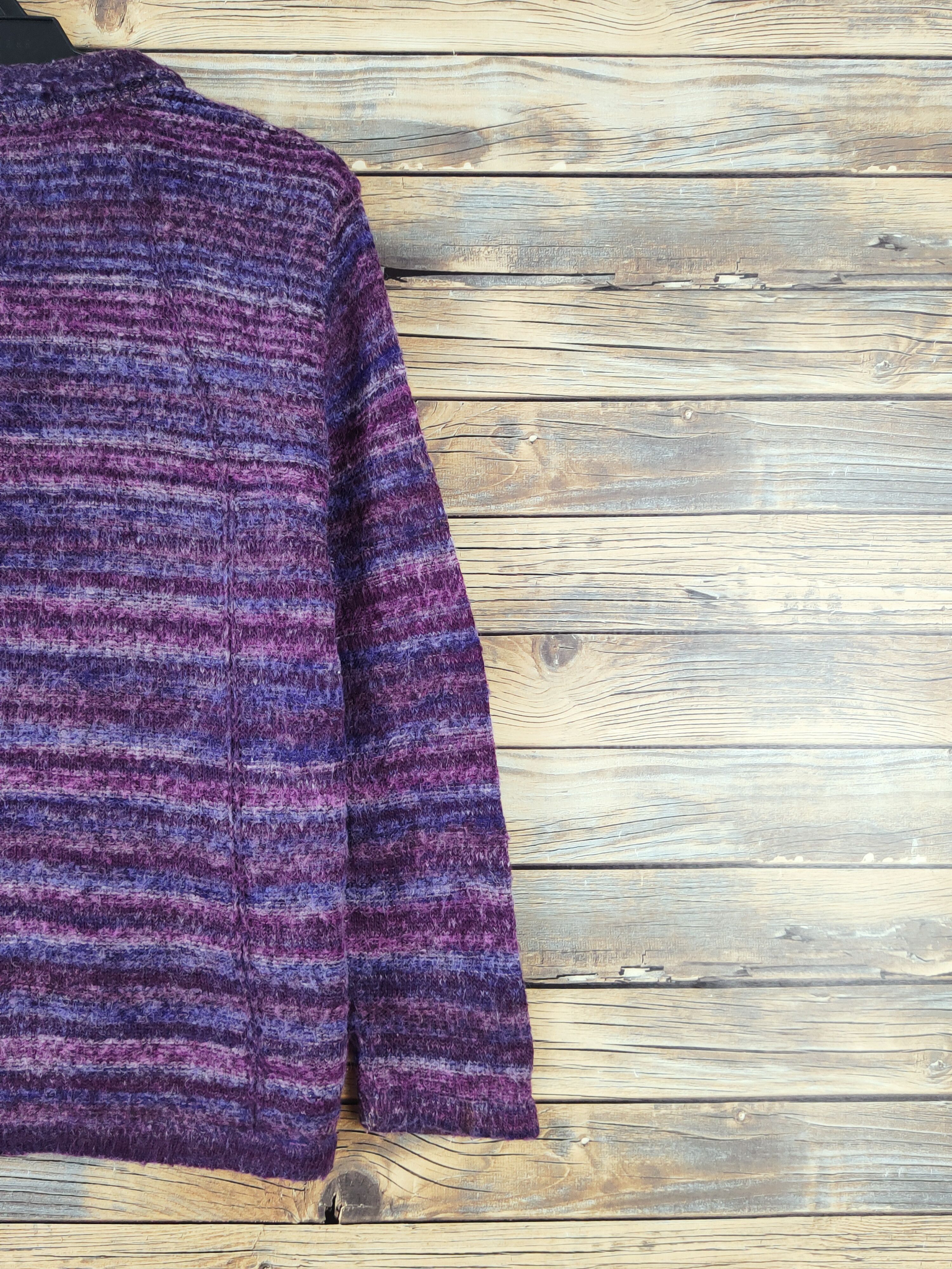 Japanese Brand Japanese Brand Dark Purple Knitwear Cardigan #W993 Size M / US 6-8 / IT 42-44 - 9 Thumbnail