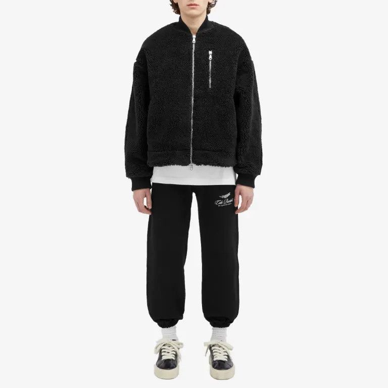 Cole Buxton Black Wool Fleece Bomber Jacket Size US L / EU 52-54 / 3 - 3 Thumbnail