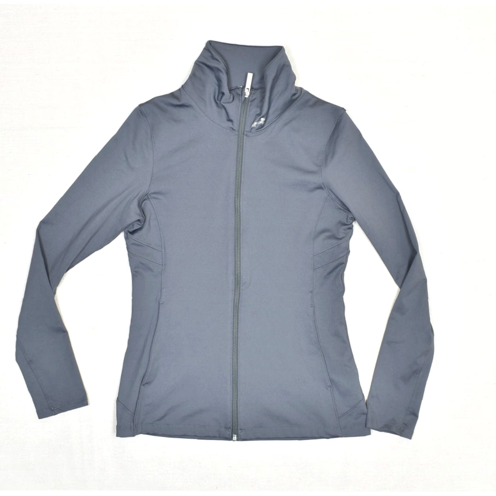 Under Armour Under Armour Women Full Zip Jacket Solid Polyester Gray Size S Fitted All Season Jacket Womens Gray Solid Full Zip Polyester S Size S / US 4 / IT 40 - 2 Thumbnail