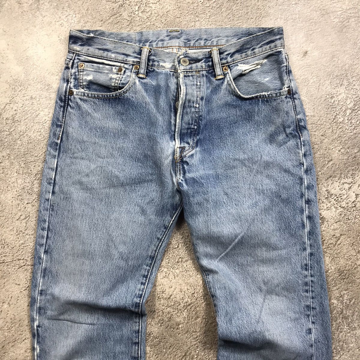 Vintage Vintage 90s Levis Baggy Distressed Thrashed Jeans Grunge 30 Size US 30 / EU 46 - 3 Thumbnail