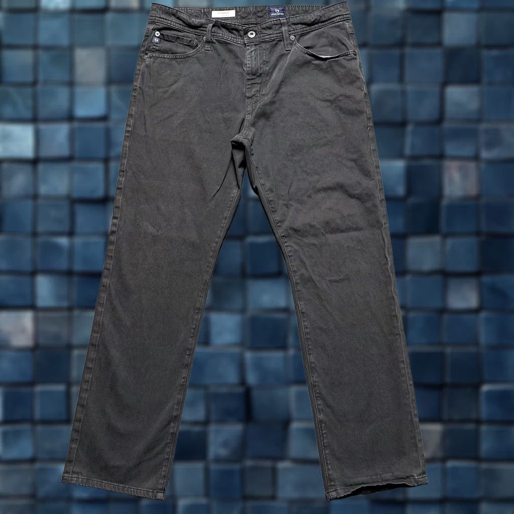 Vintage AG Adriano Goldschmied The Graduate Tailored Leg Pants Mens 34x29.5 Gray Straight 5-Pocket Chino Block Size US 33 - 1 Thumbnail
