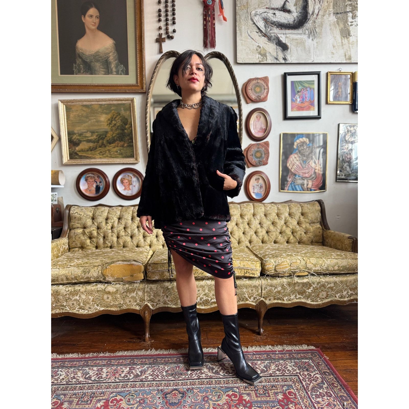 Vintage Vintage Black Winter Fur by Witch and Wolf Size Large Size L / US 10 / IT 46 - 3 Thumbnail