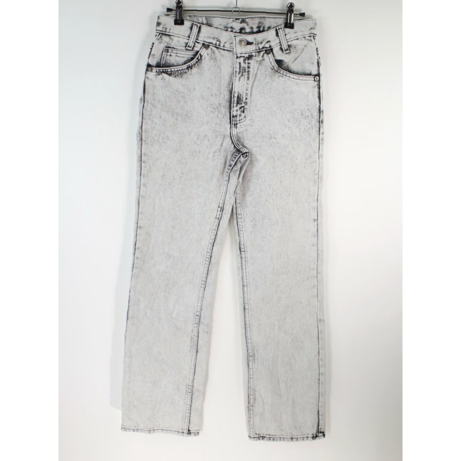 Greats VINTAGE Great Plains Jeans Women 14 Gray Denim 28x31 High Rise Straight 5-Pocket 1980s Womens Size 28" / US 6 / IT 42 - 2 Thumbnail