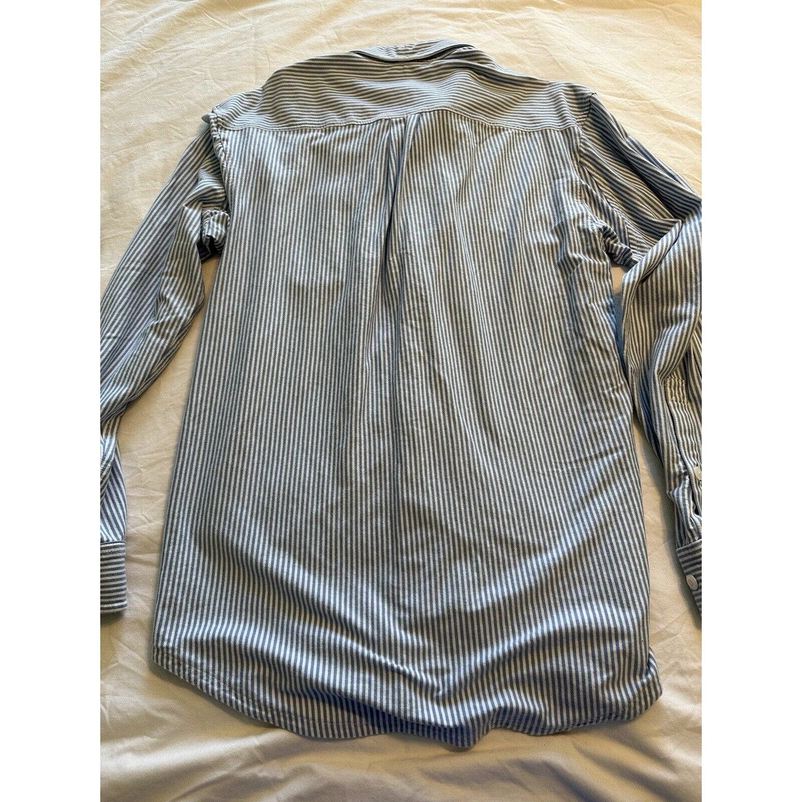 Duluth Trading Company Duluth Trading Button Flannel Shirt Blue/white Stripe Small Size US S / EU 44-46 / 1 - 12 Thumbnail