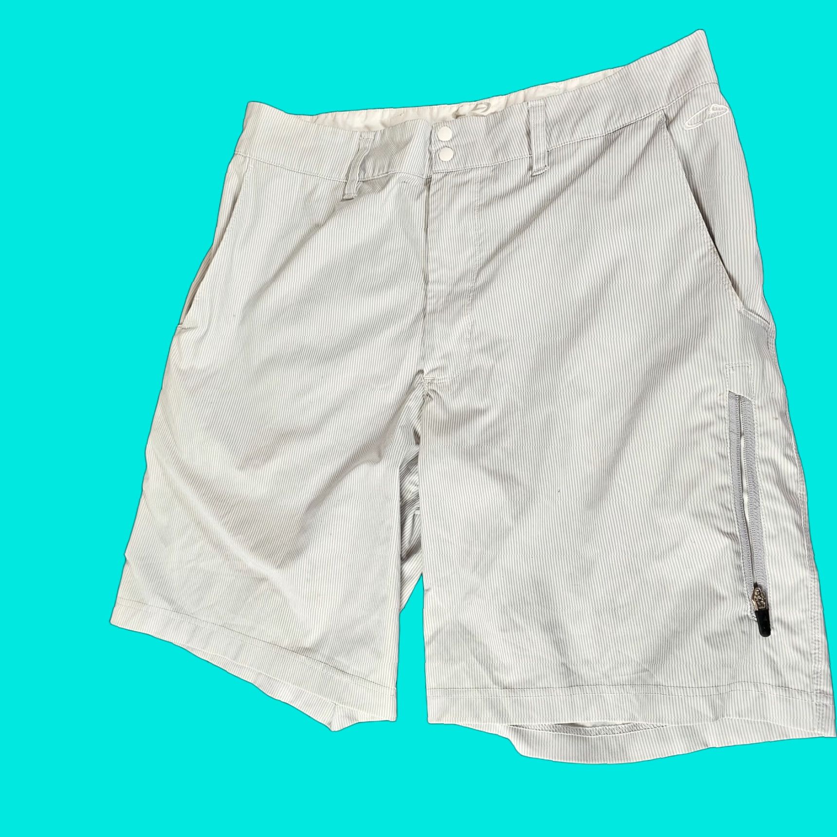 Champion Champion Shorts Mens 34 W Beige Striped Golfing Golfer Preppy Dry Zip Size US 34 / EU 50 - 1 Thumbnail