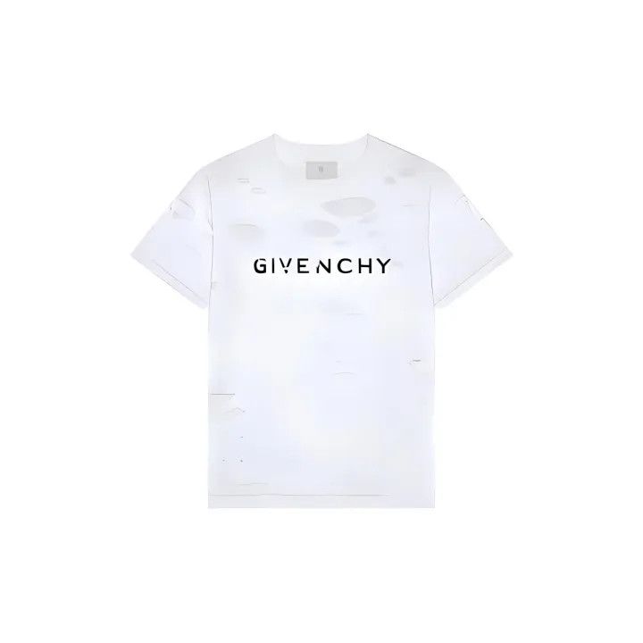 Givenchy Givenchy Logo Distressed Short Sleeve T-Shirt Size US XL / EU 56 / 4 - 1 Thumbnail