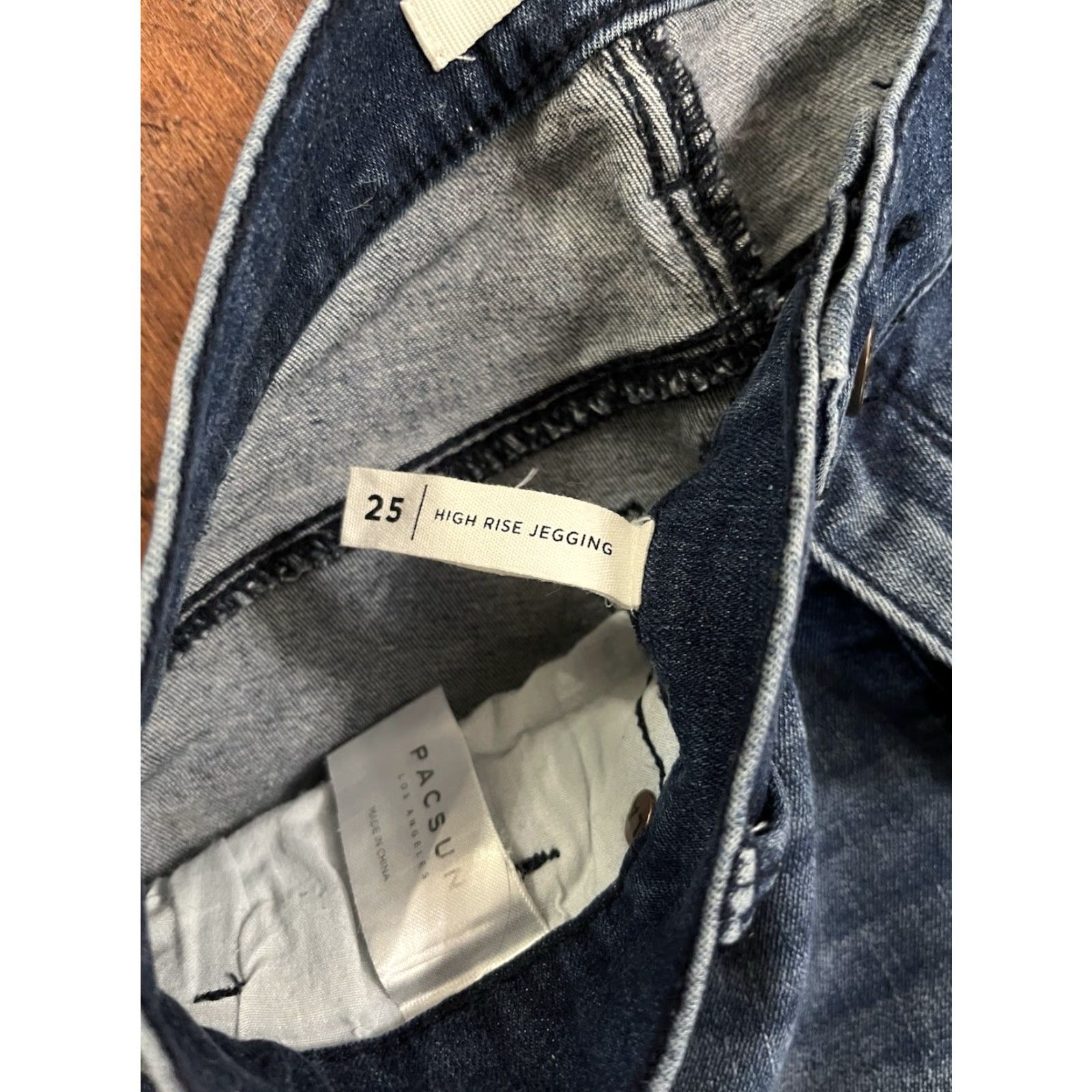 Pacsun Pacsun Jegging Jeans Womens 25 Blue High Rise Torn Distressed Stretch Skinny Size 42" / US 20 - 3 Thumbnail