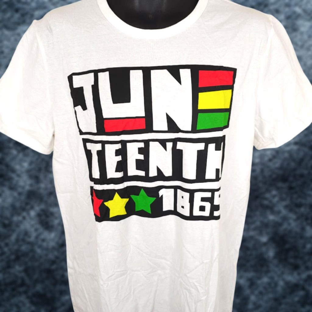 Vintage Juneteenth T Shirt Mens Size Medium White Black American Freedom Emancipation Size US M / EU 48-50 / 2 - 1 Thumbnail