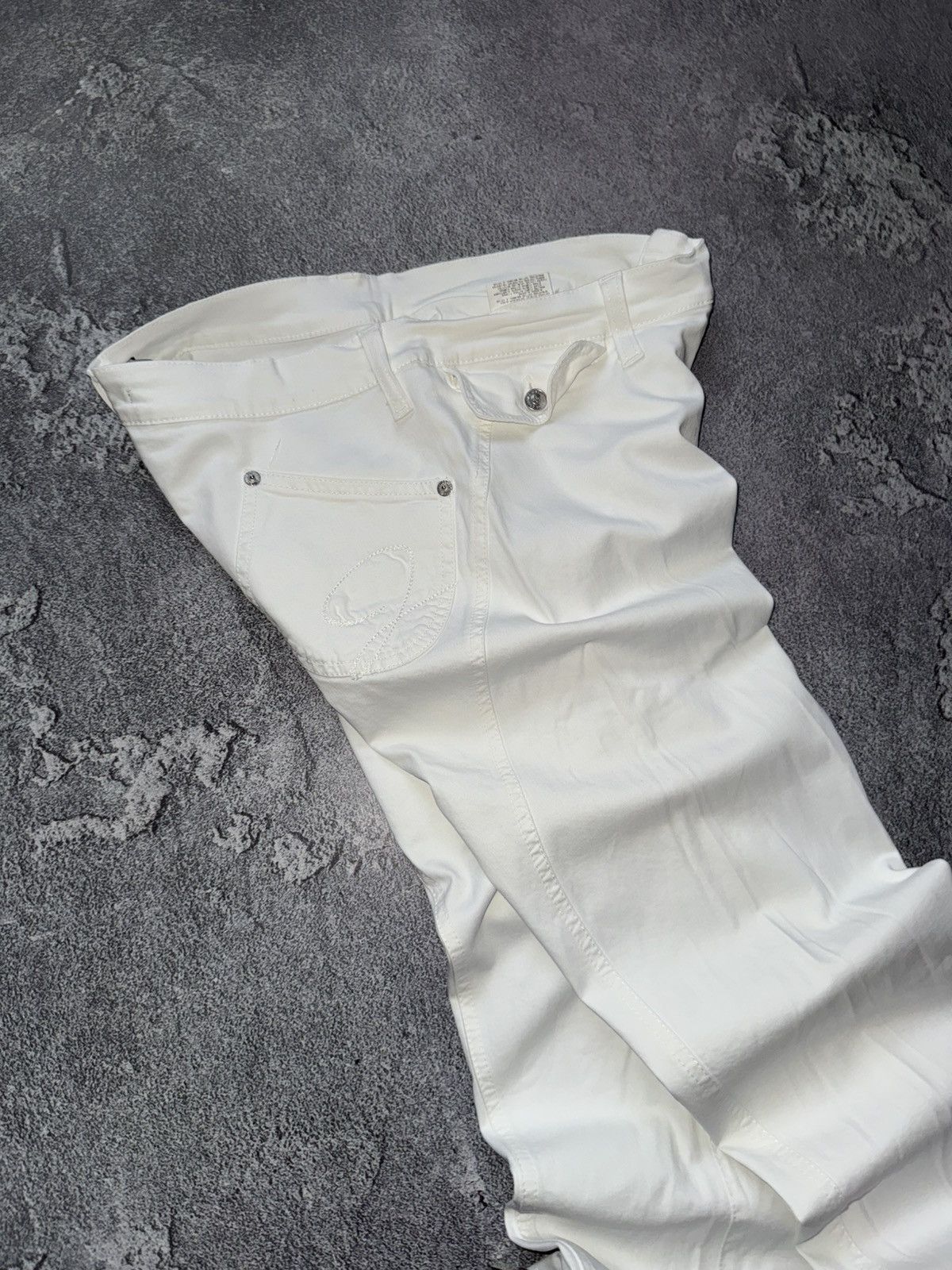 Versace × Versace Jeans Couture × Vintage Versace Jean couture 36 white pant trouser Jean chino flared Size 25" / US 0 / IT 36 - 3 Thumbnail