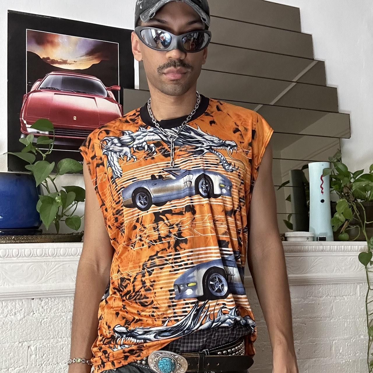 Vintage VINTAGE Y2K No Boundaries Orange Racing Tank - 2XL Size US XXL / EU 58 / 5 - 2 Thumbnail