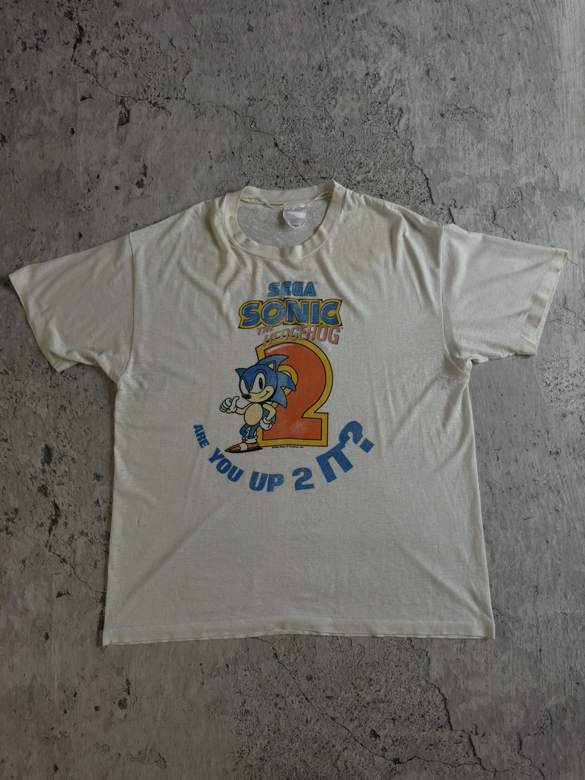 Band Tees Vintage 1992 SEGA Sonic The Hedgehog T Shirt Size US XL / EU 56 / 4 - 7 Thumbnail
