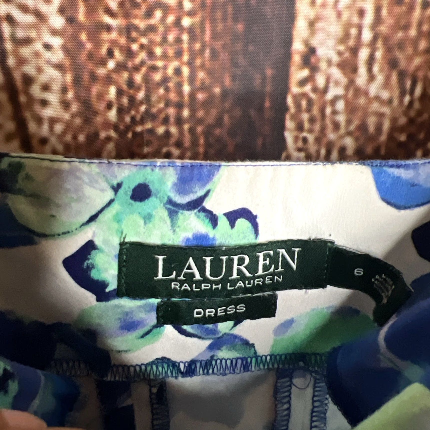 Ralph Lauren Lauren Ralph Lauren Womens Floral Dress Blue White 6 Size M / US 6-8 / IT 42-44 - 2 Thumbnail
