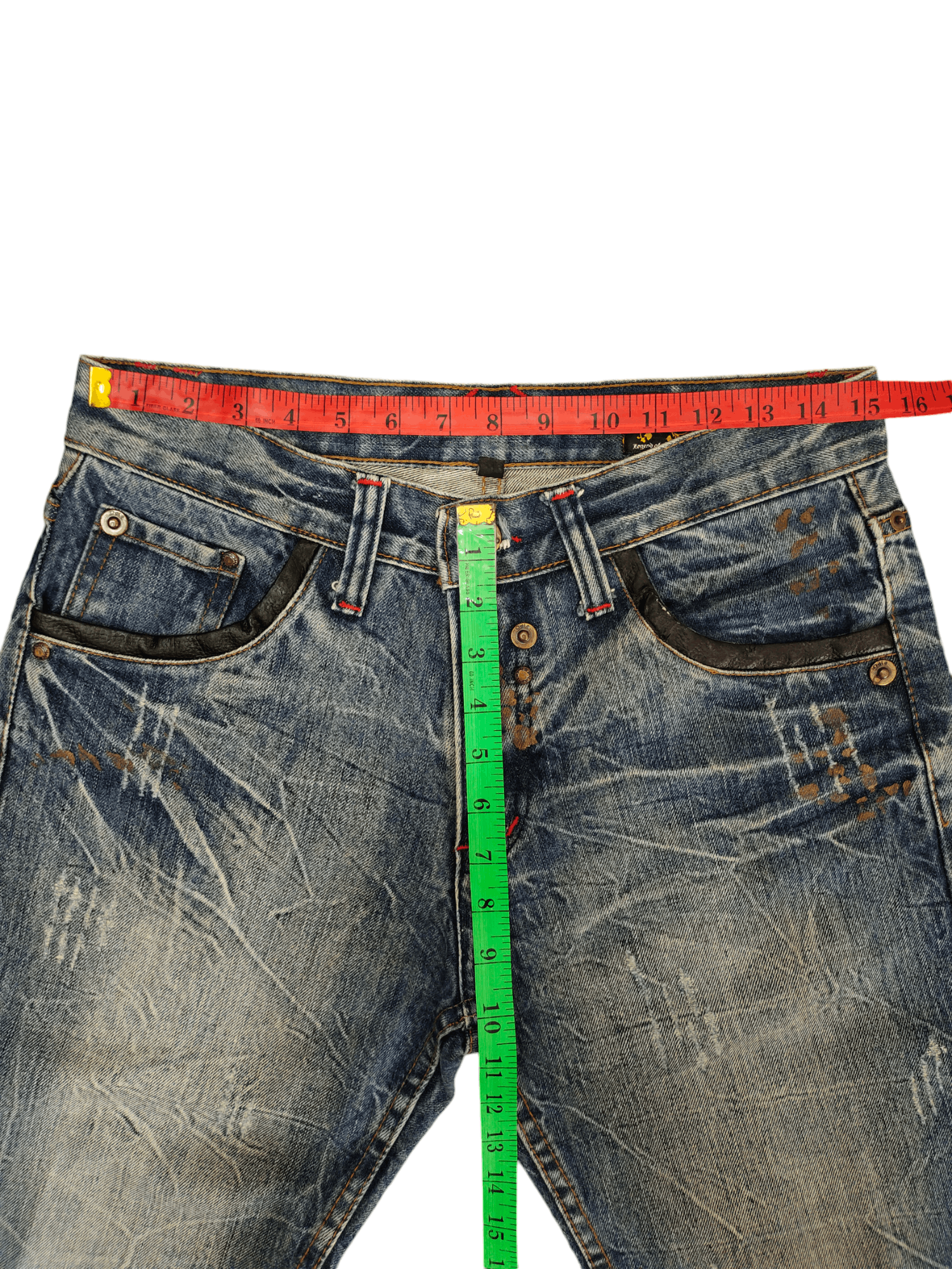 Hysteric Glamour Flare Jeans Legend Of Glamour Studded Distress Denim Bootcut Size US 30 / EU 46 - 11 Thumbnail