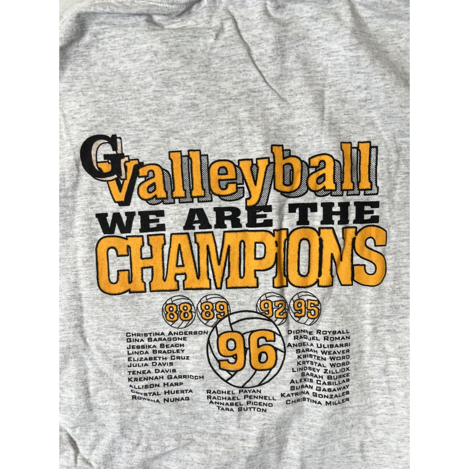 Jerzees VINTAGE Jerzees Golden Valley Lady Knights T-Shirt Mens Large Gray Volleyball 1996 90s Size US L / EU 52-54 / 3 - 7 Thumbnail