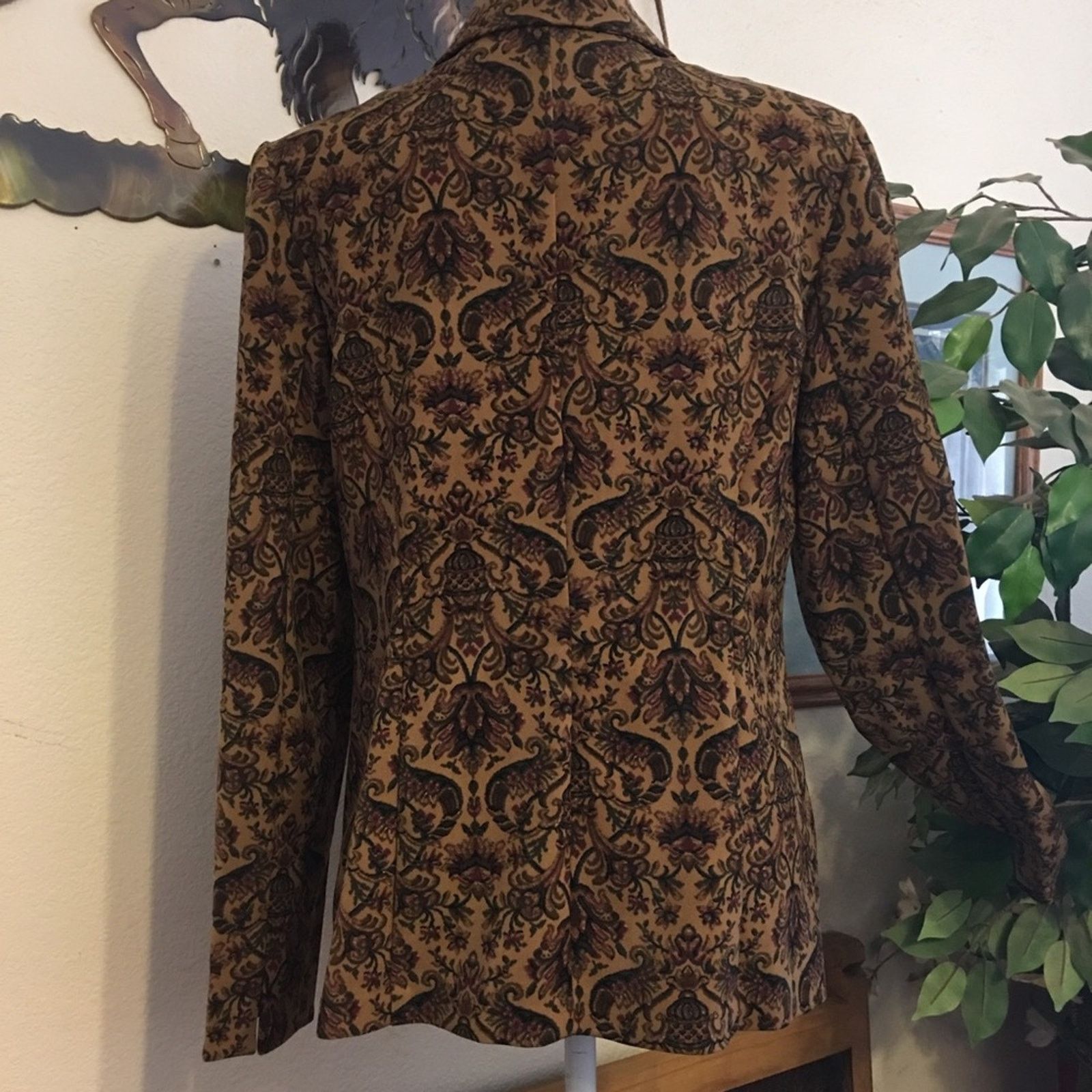 Other T and Company brown paisley jacket NWOT 10 Size L / US 10 / IT 46 - 5 Thumbnail