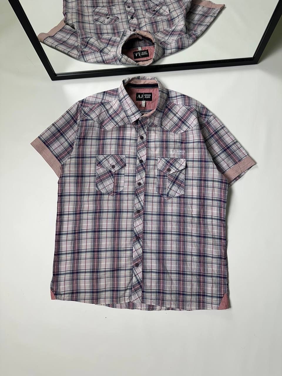 Armani × Giorgio Armani × Vintage Vintage Armani Jeans Big logo Shirt Size US L / EU 52-54 / 3 - 2 Thumbnail