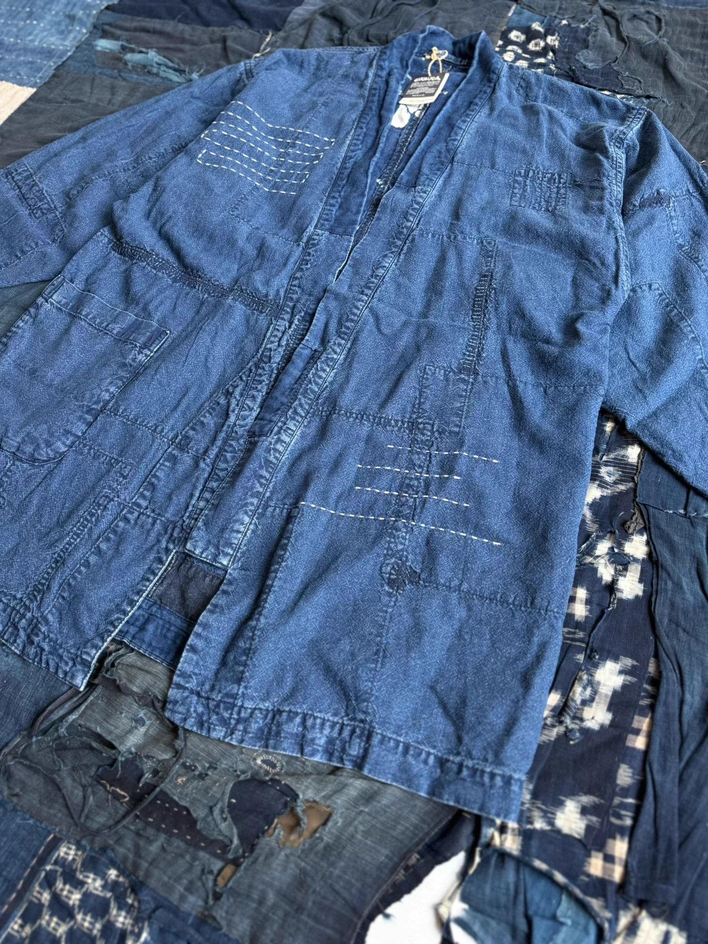 Other Blue Blue Japan Indigo Sashiko Patchwork Robe Coat 2 Size US M / EU 48-50 / 2 - 5 Thumbnail
