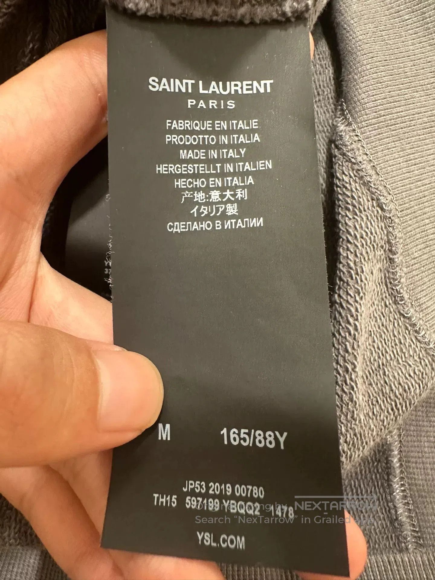 Saint Laurent Paris Saint Laurent Vintage Hooded Sweatshirt. Size US M / EU 48-50 / 2 - 4 Thumbnail