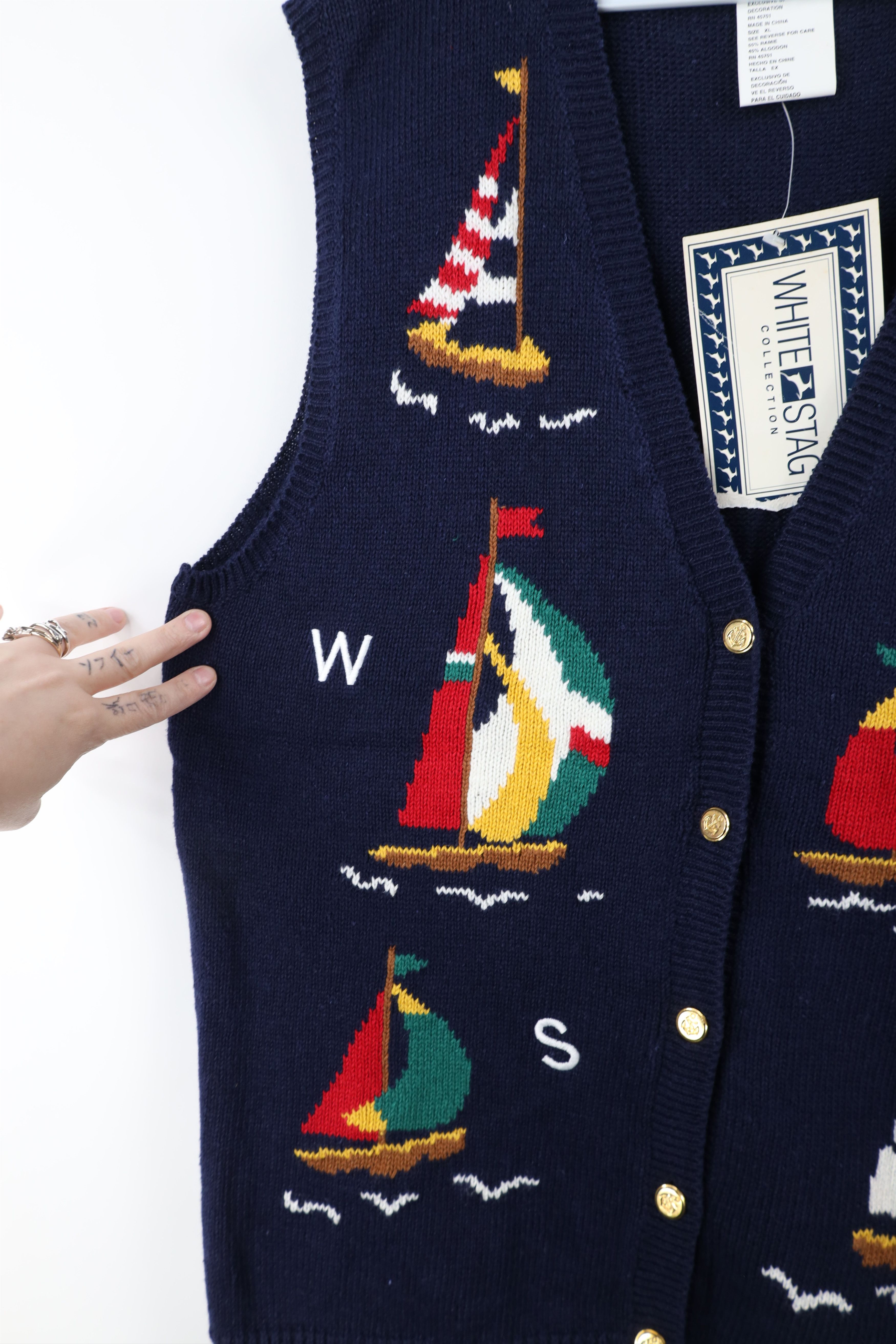 Vintage Deadstock Vintage 90s Streetwear Cardigan Sweater Vest Size XL / US 12-14 / IT 48-50 - 10 Thumbnail