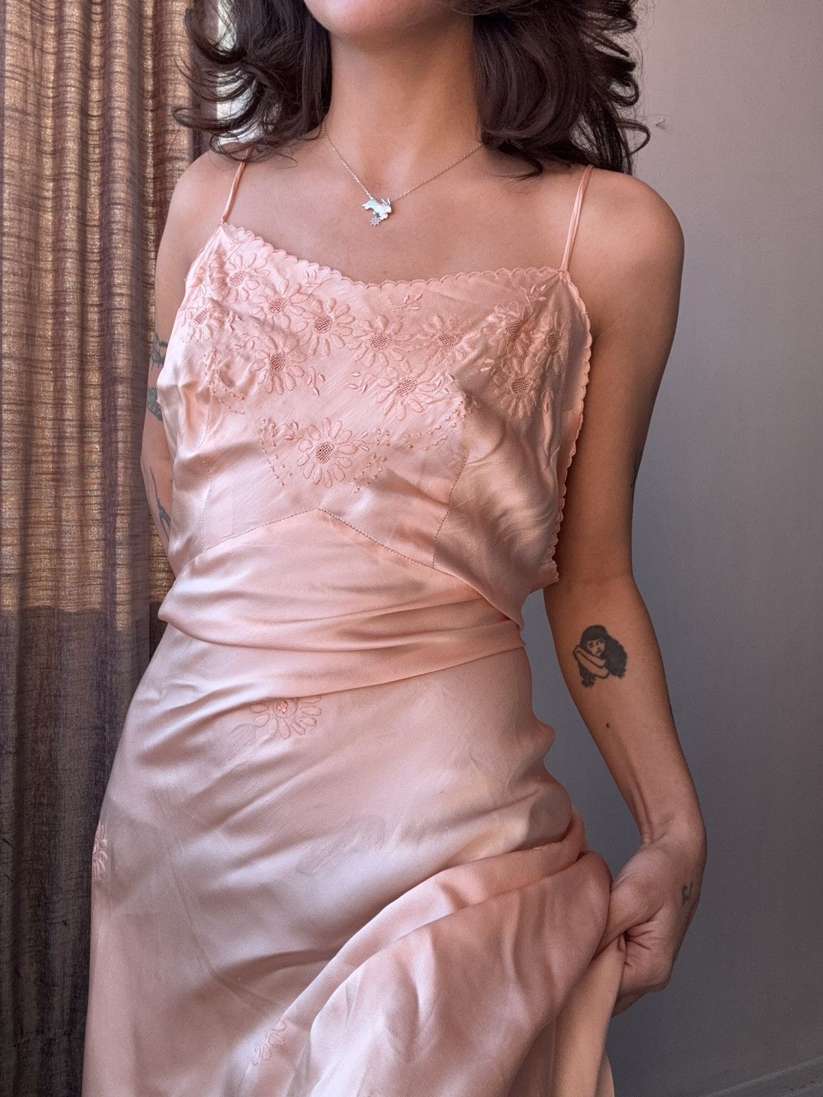 Vintage Vintage silk nightwear Size L / US 10 / IT 46 - 2 Thumbnail