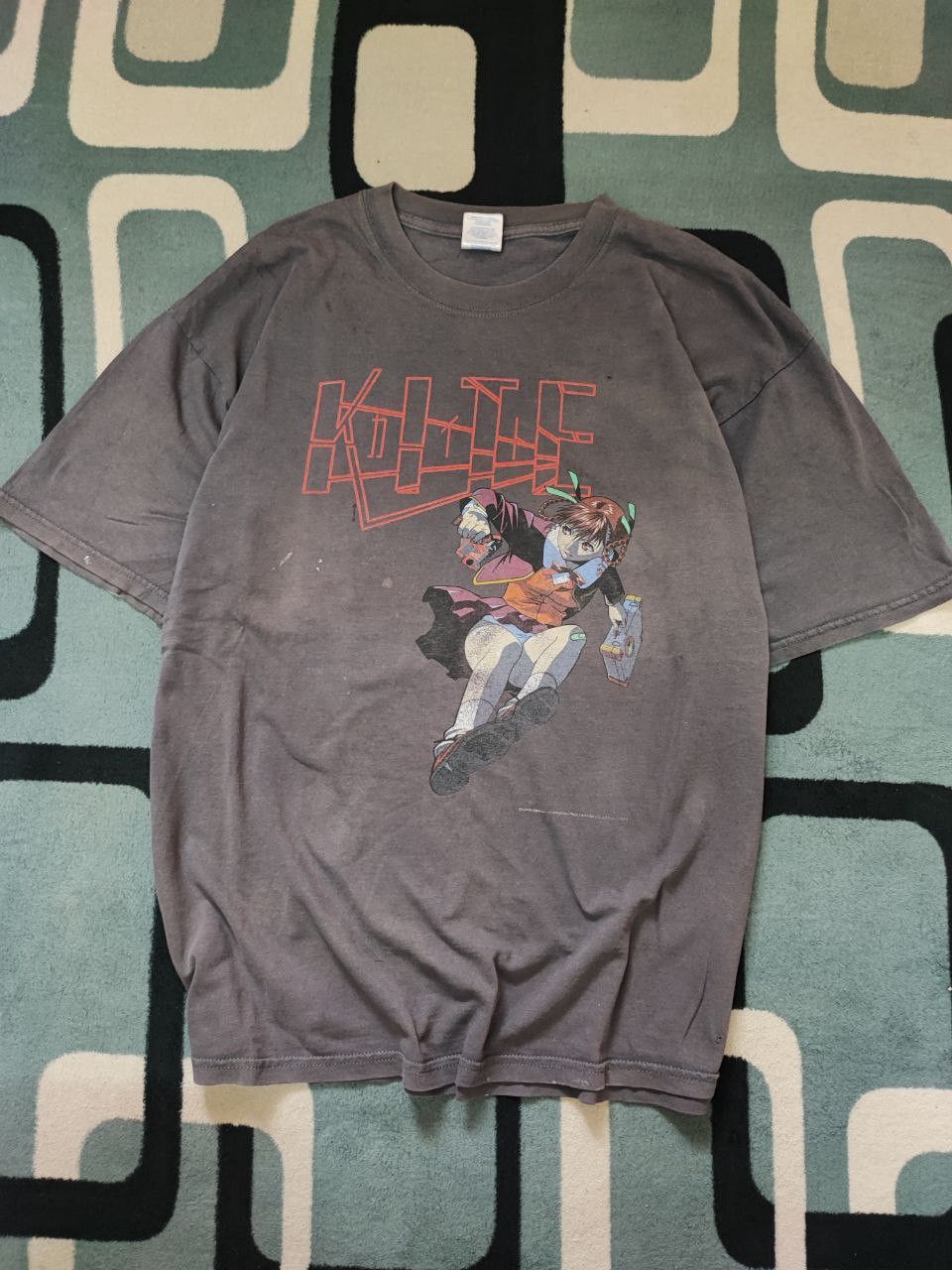 Image of Anima x Vintage Very Vintage Anime Kite 1998 Tshirt in Grey, Men's (Size XL)