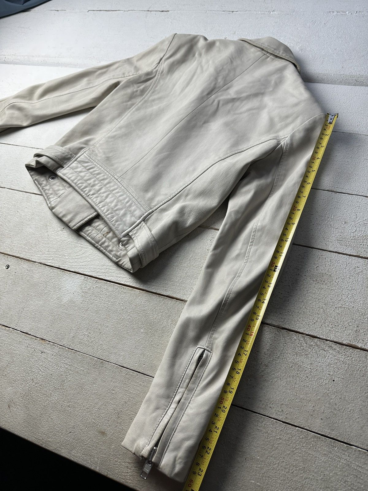 Iro 🚨Y2K RICK OWENS TYPE DIRTY SLIM FIT ZIP LEATHER JACKET Size XS / US 0-2 / IT 36-38 - 22 Thumbnail