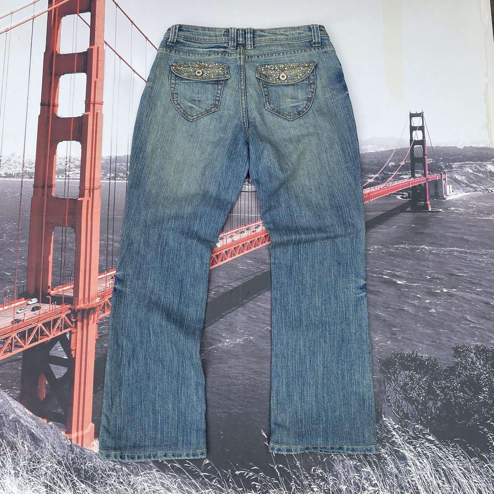 Other VTG Y2K Baccini Women’s Size 6 Jeans Rhinestone Distressed Size 28" / US 6 / IT 42 - 2 Thumbnail
