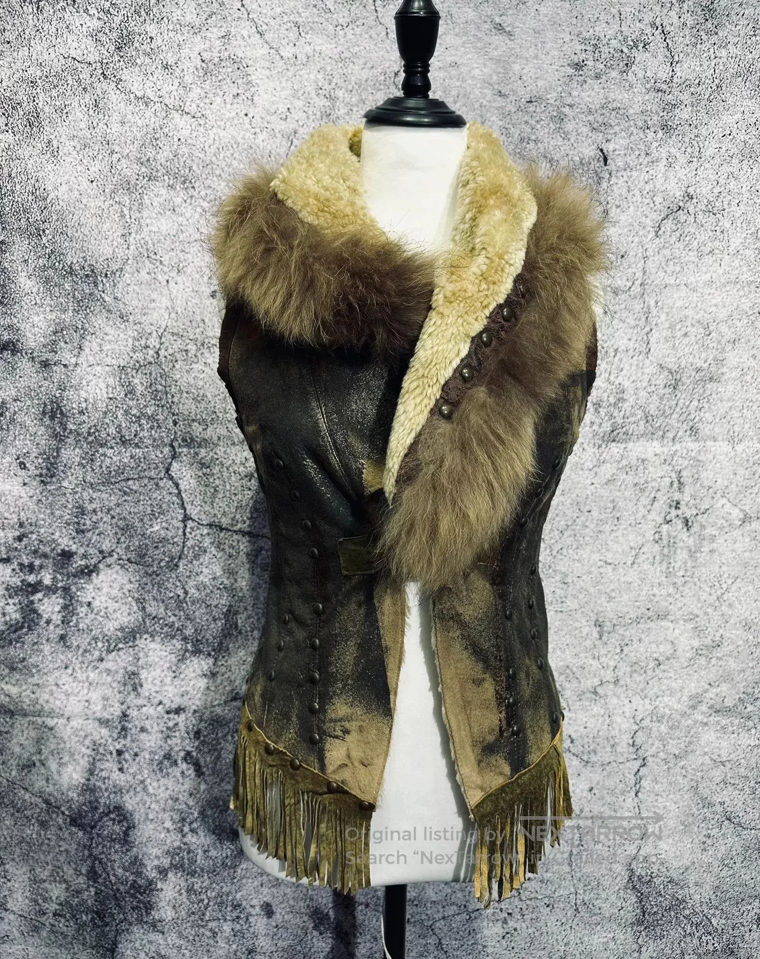If Six Was Nine Bohemian Vintage Rock Vest. Size M / US 6-8 / IT 42-44 - 4 Thumbnail