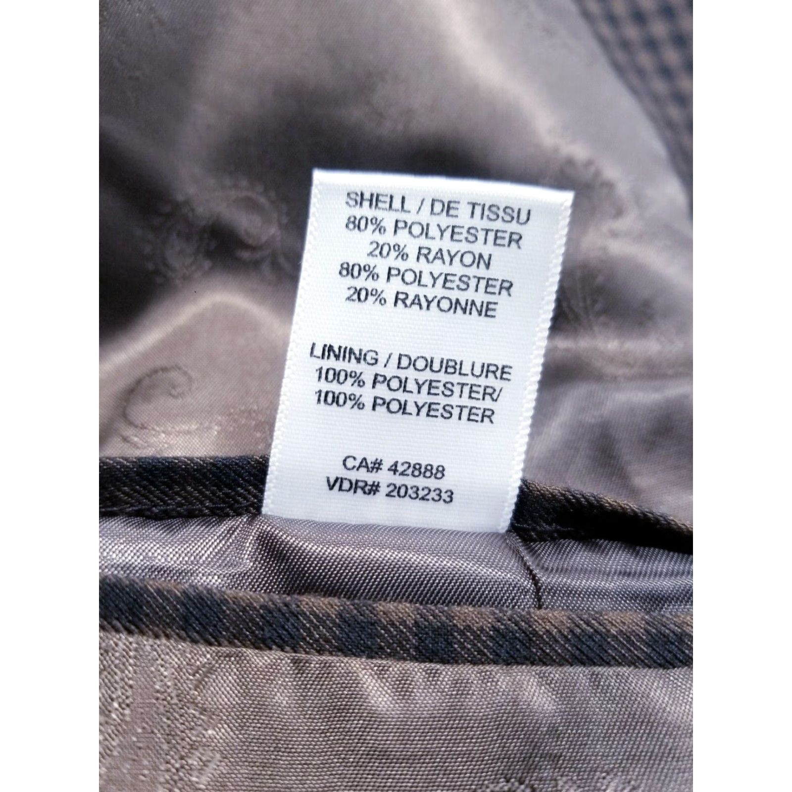 Vintage Oak Hill Blazer Jacket Sport Coat 4XL 58R 60R Brown Black Gingham Check Size 48R - 6 Thumbnail