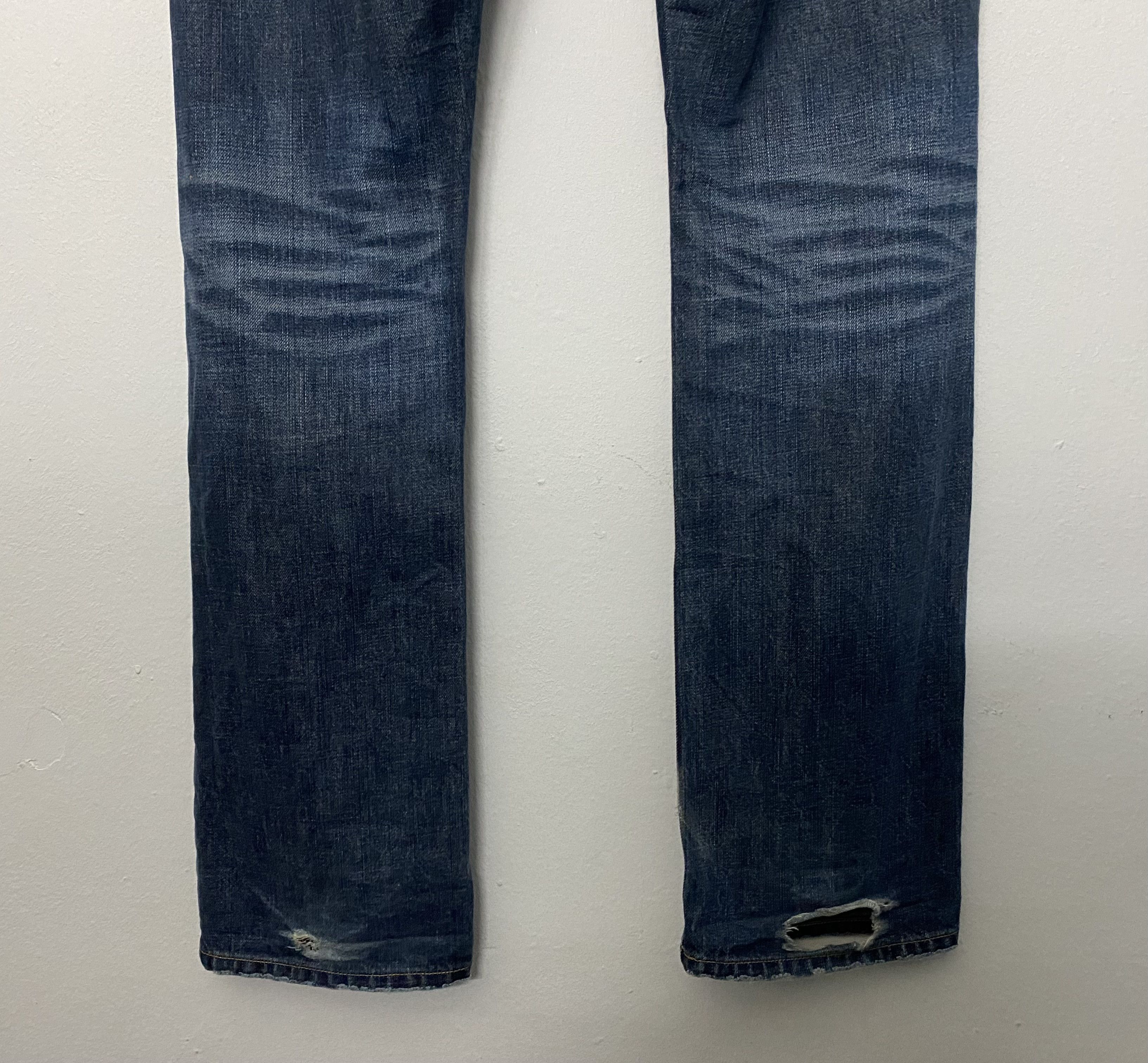 Burberry Burberry Black Label Distressed Nova Check Denim Jeans Size US 33 - 6 Thumbnail