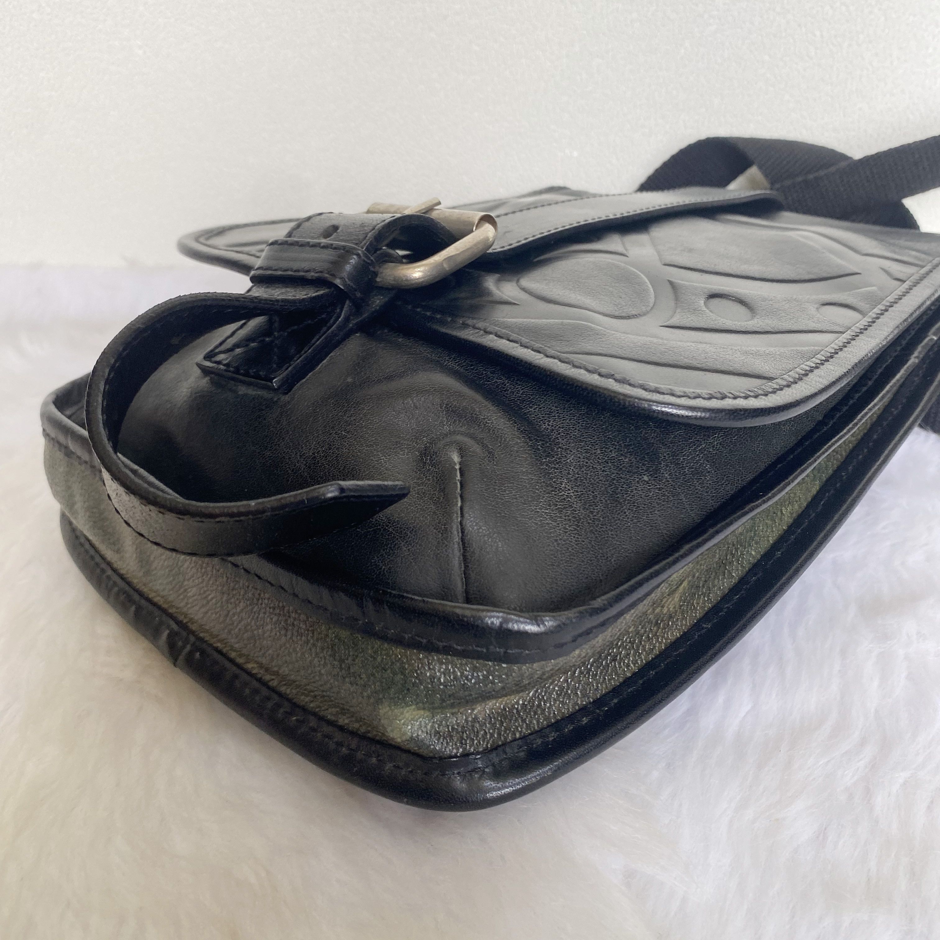 Vivienne Westwood Sacoche Black Orb Logo Embossed Leather Crossbody Bag Size ONE SIZE - 6 Thumbnail