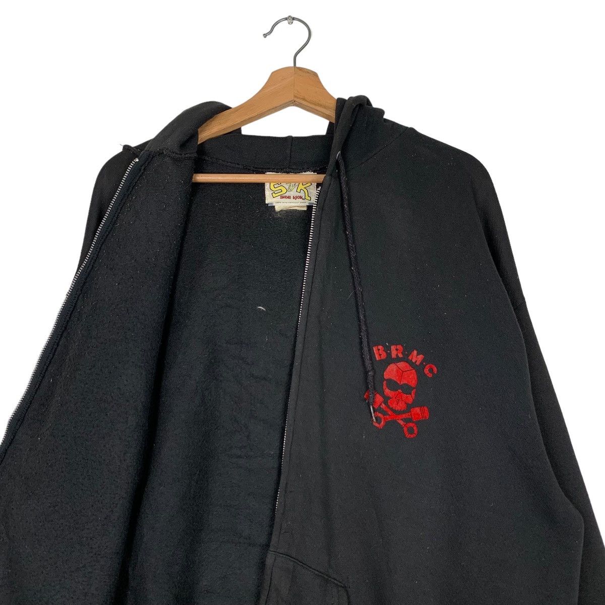Lee 90s SIDE KICK BRMC Skull Big Logo Pullover Hoodies #0728-C33 Size US XL / EU 56 / 4 - 11 Thumbnail